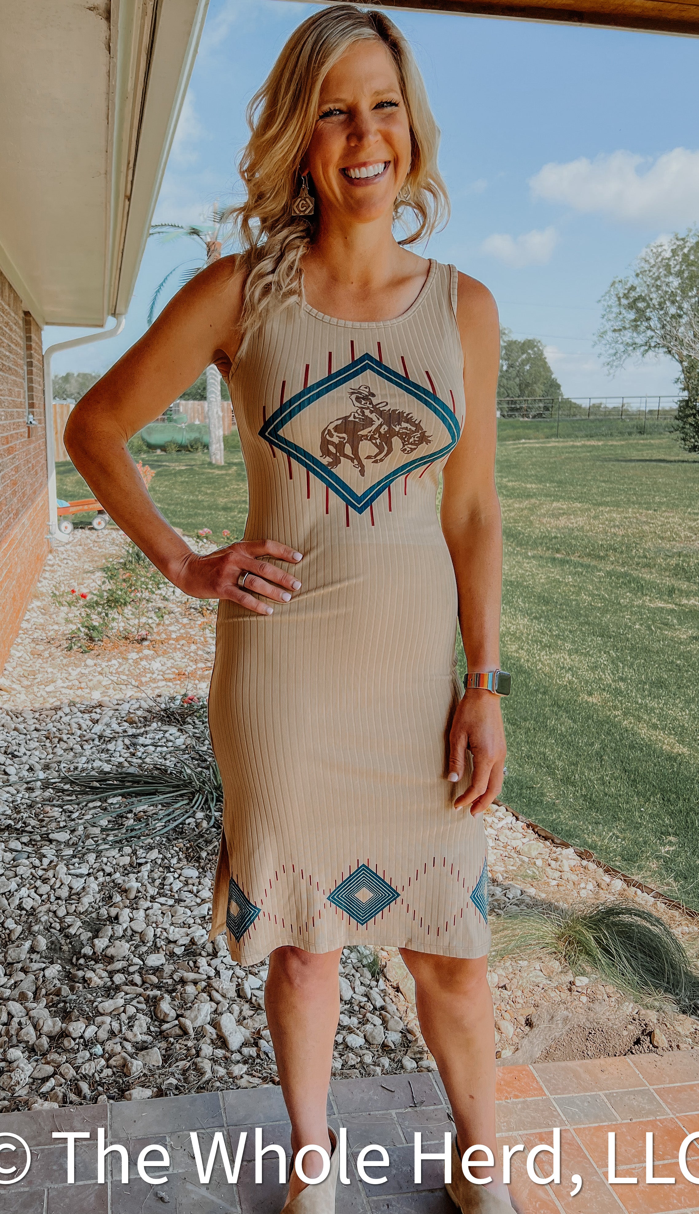 Western midi outlet dress