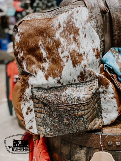 Real cowhide backpack Clearance