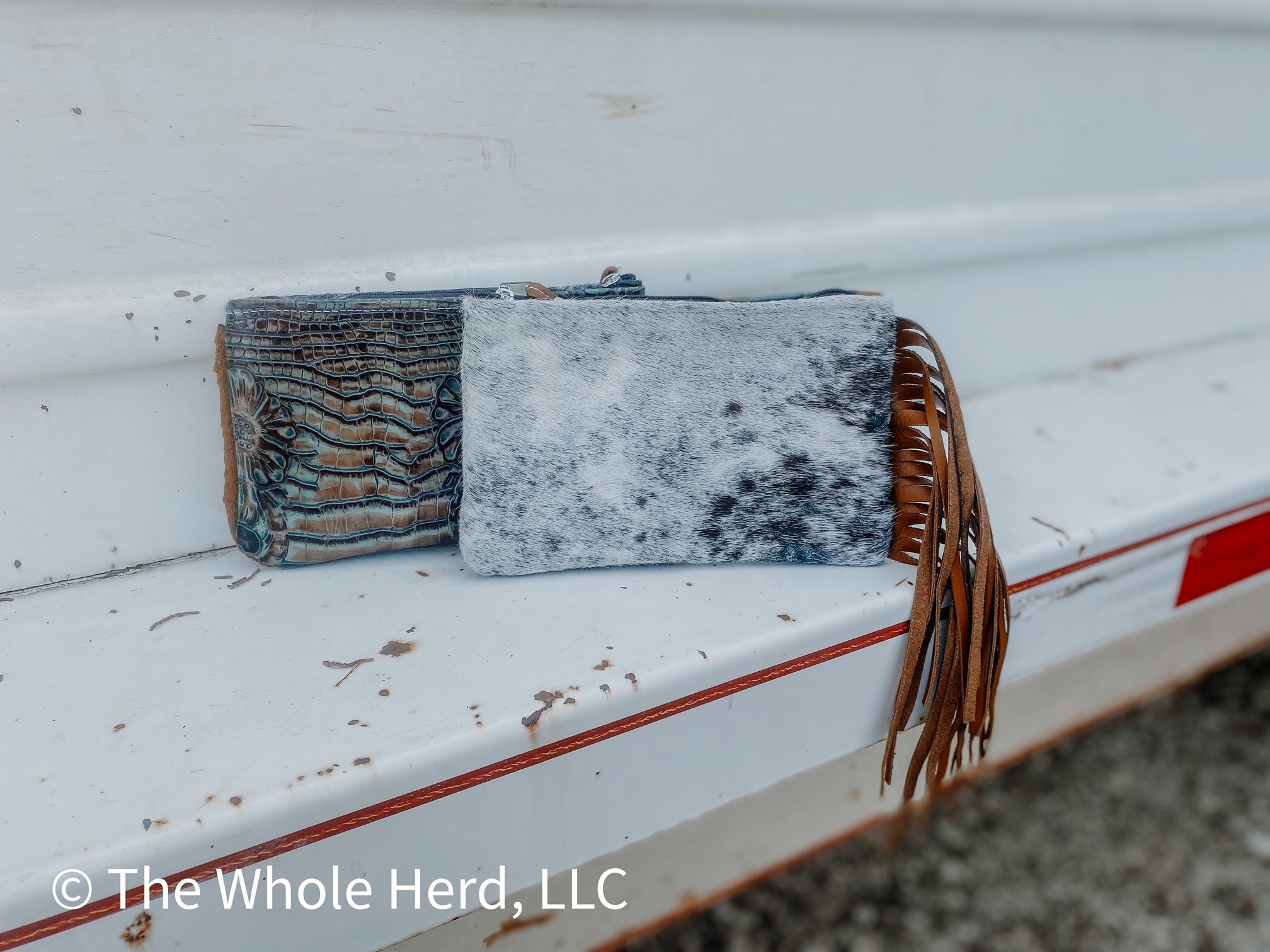 Winnebago Cowhide Wristlet w/Fringe – The Whole Herd